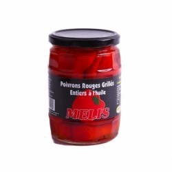 Poivrons rouges grillés entiers à l'huile Mélis